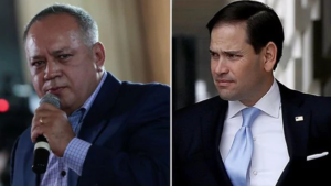 Sentido  cruzamiento entre Diosdado Cabello y Marco Rubio tras el alzamiento militar contra Maduro