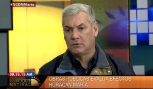 Ministro MOPC reitera pedido a población de no salir durante paso de huracán María