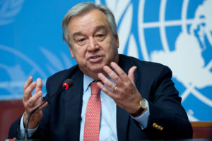 Guterres expresa su pleno apoyo a la iniciativa del Gobierno de la República Dominicana, apoyada por el señor José Luis Rodríguez Zapatero, ex Presidente del Gobierno de España, de invitar al Gobierno de Venezuela y a la oposición a participar en un proceso de negociación política.