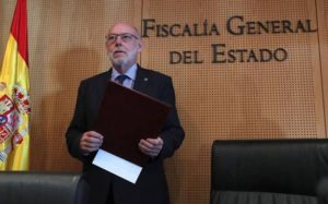 El fiscal general de España, José Manuel Maza, anunció este lunes la presentación de dos acusaciones por rebelión, sedición, malversación y otros delitos contra los integrantes del destituido Gobierno de la región de Cataluña 