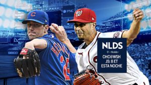 Los Nacionales de Washington reciben en casa a los reinantes campeones de las Grandes Ligas, los Cachorros de Chicago, para disputar un duelo de vida o muerte en la Serie Divisional de la Liga Nacional.