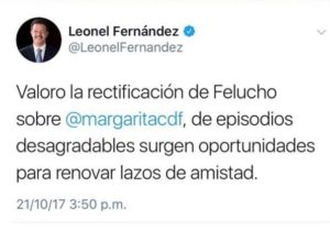 Leonel Fernández valora rectificación de Felucho sobre vicepresidenta 