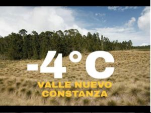 Registran temperaturas de cuatro grados bajo cero en Constanza