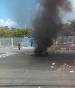 Se registran disturbios en la UASD este viernes