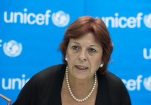 STO03. SANTO DOMINGO (REPÚBLICA DOMINICANA), 24/08/2017.- Fotografía del 23 de agosto de 2017, de la directora regional de Unicef para América Latina y el Caribe, María Cristina Perceval, durante una entrevista con Efe en en Santo Domingo (República Dominicana). La desigualdad que 