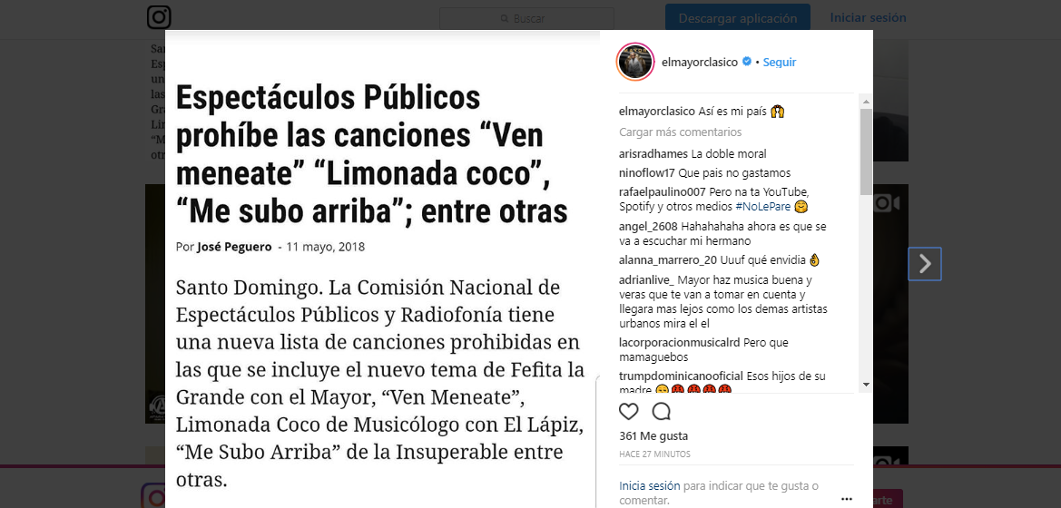 El Mayor reacciona a prohibición de su tema con Fefita “Ven meneate”