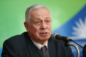 MT01. MONTEVIDEO (URUGUAY), 30/07/2018.- El ministro de Salud Pública de Uruguay, Jorge Basso, participa hoy, lunes 30 de julio de 2018, en un acto de conmemoración del Día Nacional de VIH - Sida, en Montevideo (Urugay). EFE/Raúl Martínez