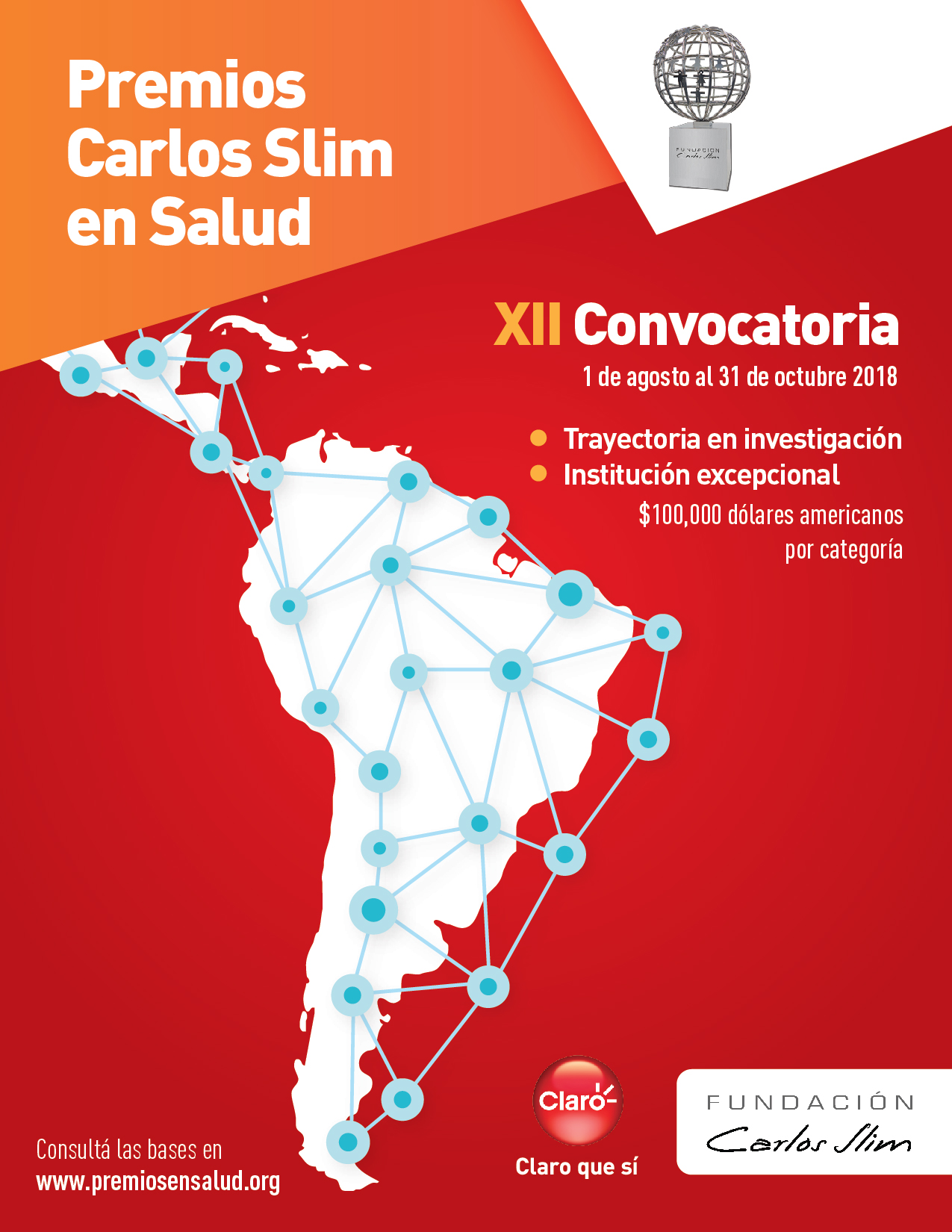 Fundación Carlos Slim convoca a participar en Premios Carlos Slim en Salud 2019