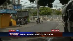 Se registran enfrentamientos en la UASD

