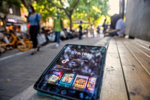 Vista de la aplicación TikTok en una tablet. EFE/Alex Plaveski/Archivo