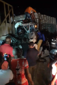 Reportan accidente de tránsito en la carretera Mella, dirección San Pedro