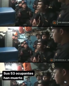 Sale a la luz un vídeo de los marineros muertos en el submarino de Indonesia cantando 