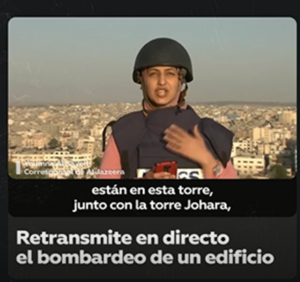 Bombardeo sorprende a reportera  cuando transmitía en vivo