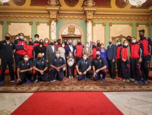 Las reinas del caribe visitan al Presidente Luis Abinader