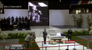 Los restos del ícono del merengue Johnny Ventura, son expuestos este sábado en una despedida especial en el Palacio de los Deportes