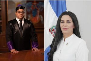 Diputada Rosa Amalia Pilarte Y el juez  presidente de la sala, Francisco Jerez Mena/ Foto fuente externa 