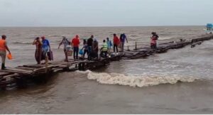 Colapsa muelle de Sabana de la Mar 