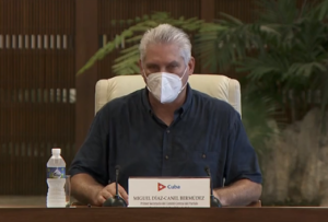 Presidente de Cuba convoca  a seguidores a salir a las calles ante protesta 