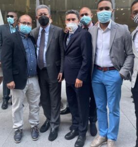 El presidente del partido Fuerza del Pueblo, Leonel Fernández, arribó la mañana de este sábado a Madrid, España