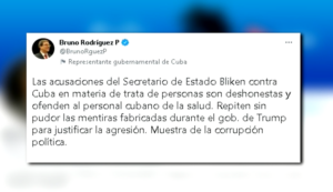 El Gobierno de Cuba calificó de 