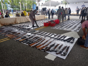 Autoridades destruirán armas de fuego recuperadas en plan de seguridad