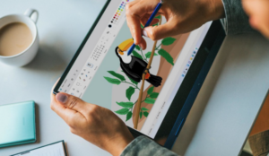 Microsoft publicó una imagen a toda pantalla de su aplicación renovada Paint, que se espera quede integrada en la versión 11 del sistema operativo Windows