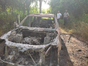 Investigan caso de hombres calcinados dentro de yipeta en SPM 