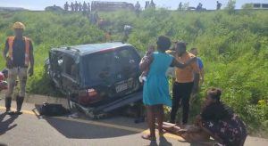 Durante la tarde de este sábado se registró un accidente de tránsito en la Circunvalación Norte, en el municipio Tamboril, provincia Santiago