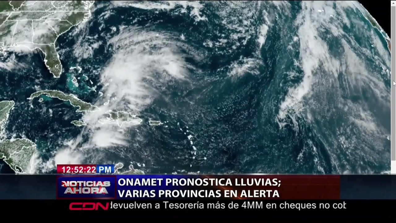 Vaguada y onda tropical generan aguaceros dispersos y tronadas en RD