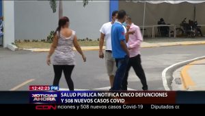 Salud Pública notifica cinco defunciones y 508 nuevos casos Covid-19