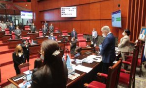 El Senado de la República rindió tributo con dos minutos de silencio, al recién fenecido expresidente de ese órgano legislativo, Reinaldo Pared Pérez