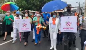 Realizan caminata “Voces Unidas en contra de la Violencia contra la Mujer”