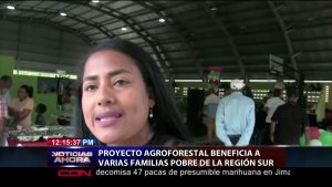 Proyecto agroforestal beneficia a familias de escasos recursos 