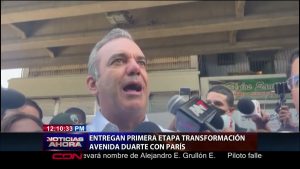 Entregarán primera parte de adecuación Duarte con Paris