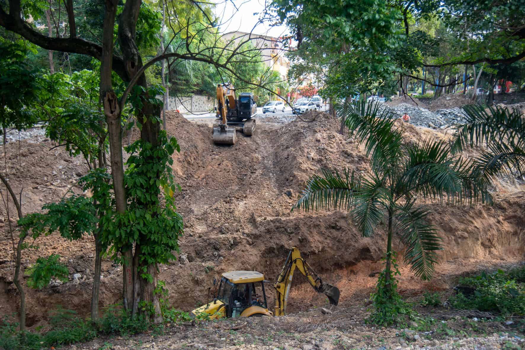 Avanzan trabajos de construcción Cristo Park en Cristo Rey