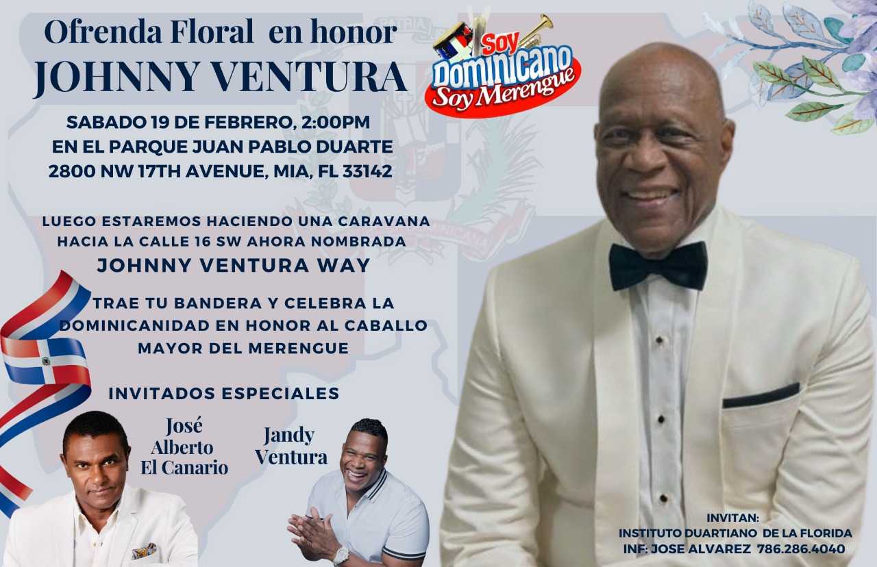 Se cancela actividad para celebrar  designación calle Johnny Ventura