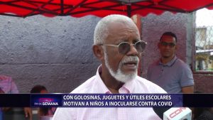 Con juegos y útiles escolares motivan niños a inocularse contra Covid
