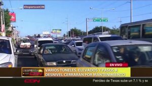 MOPC inicia cierre de túneles y elevados en el GSD por mantenimiento
