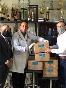 Realizan programa de donación de gel antibacterial en hospitales