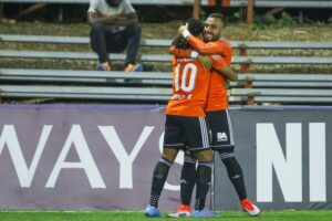 SANTIAGO DE LOS CABALLEROS, REPUBLICA DOMINICANA. MAY 19th: Herold Charles #10 of Cibao FC celebrating a goal during the match between Cibao FC vs Vega Real as part of the Flow Concacaf Caribbean Club Championship held at the Estadio Cibao stadium in Santiago de los Caballeros, Republica Dominicana.
(PHOTO BY MIGUEL GUTIERREZ/CONCACAF/STRAFFON IMAGES/MANDATORY CREDIT/EDITORIAL USER/NOT FOR SALE/NOT ARCHIVE)