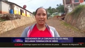 Ciudadanos en la comunidad de Los Fríos, reclaman terminación de obras