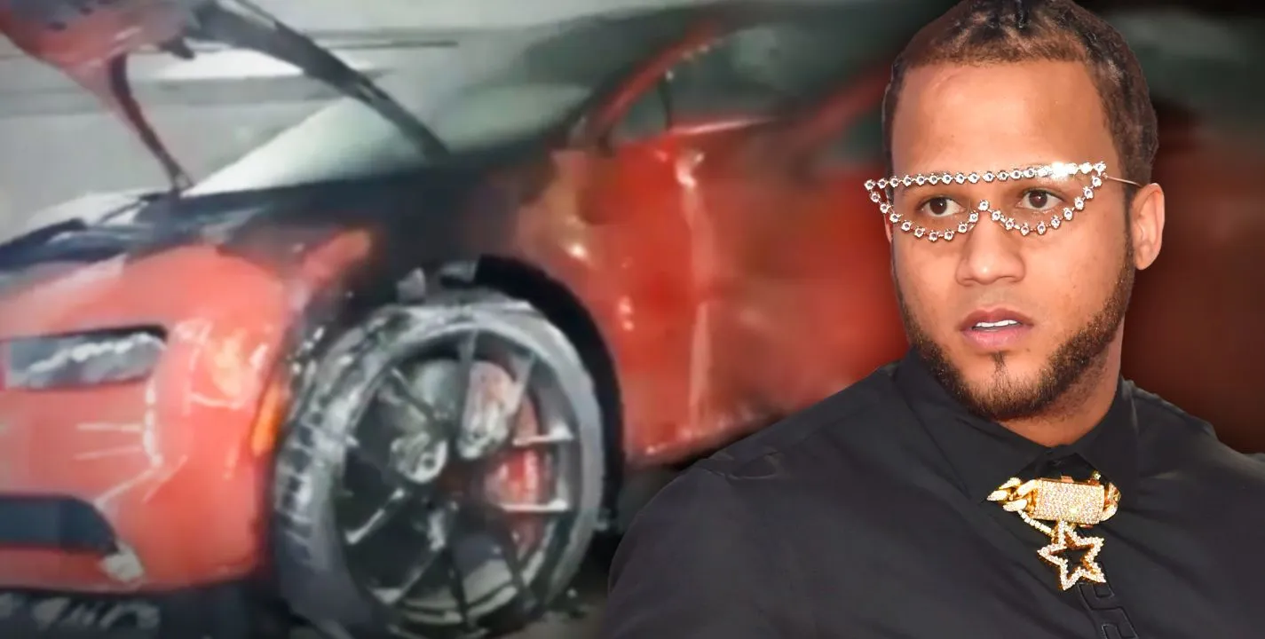 El Bugatti de El Alfa quemado está en venta