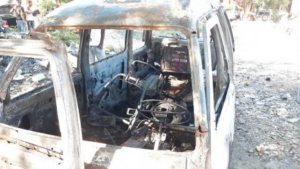 Destrozados están familiares de niñas calcinadas en guagua de concho